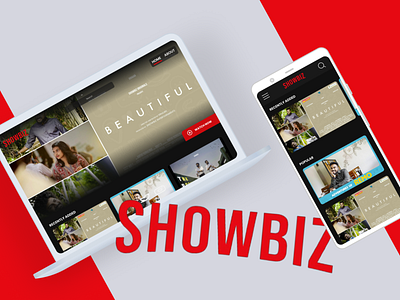 SHOWBIZ - Short Film Website malayalam responsive design short film showbiz ui ux webpage website