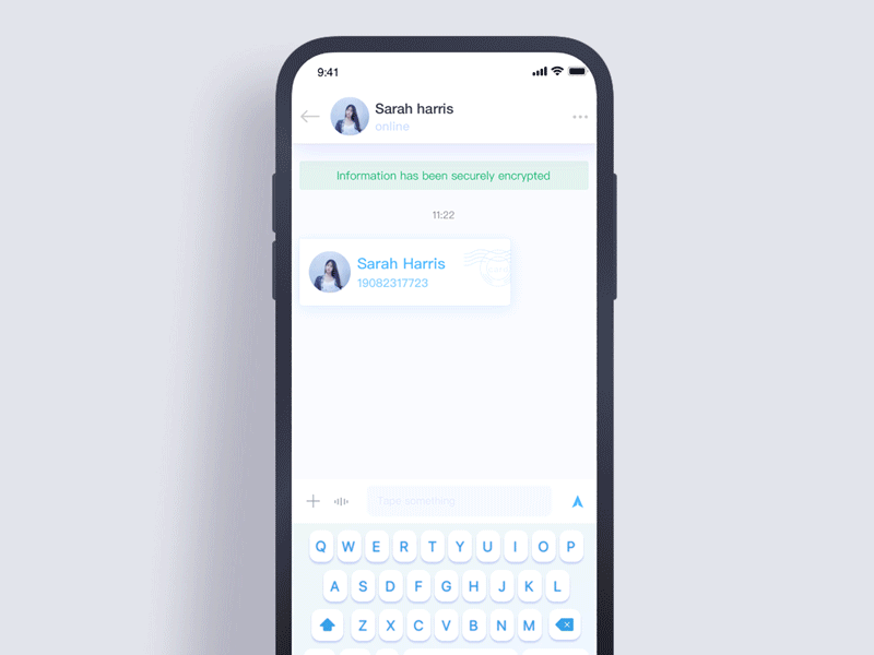 chat app Secret language ui ux animation app chat design gif improved interface ios iphone x material message recording ui ux voice 设计