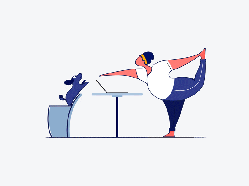 Illustrator Curve Step animation character comfortable curve design gif illustration illustrator lovely motion sport tutorial yoga