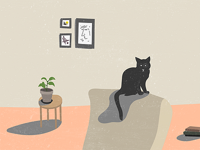 Mr. Whiskerson. cat daily flat illustration invite kitten poster russia saintpetersburg
