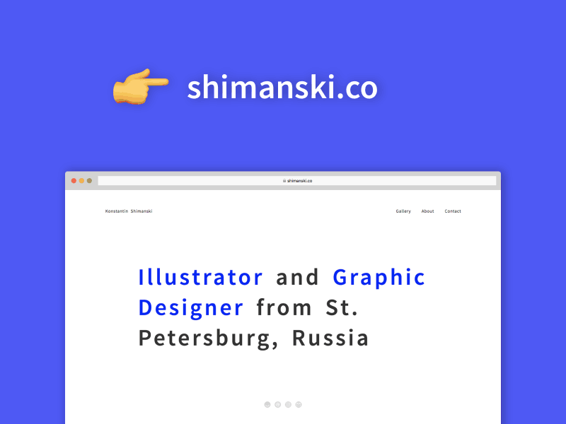 Portfolio Website Preview animation design forhire gif illustration portfolio russia saintpetersburg webdesign