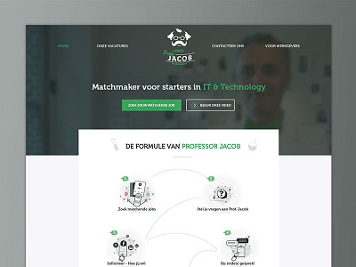 Professor Jacob branding design jobboard logo logodesign ux web webdesign website