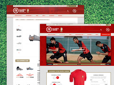 Webshop Standard de Liège ecommerce kappa layout soccer sport web design web site webshop