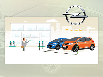 Opel Electric driving design graphics web webdesign website
