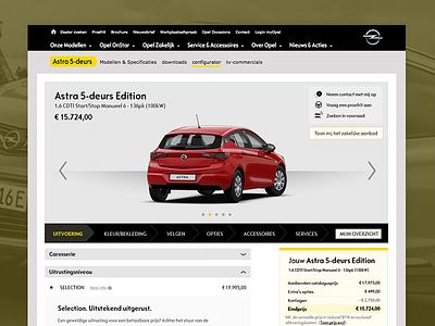 Opel Car Configurator configurator ui ux webdesign website