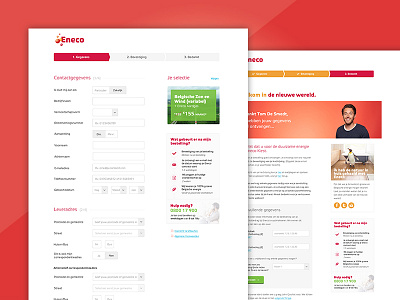 Eneco contract flow design flat ux web webdesign website