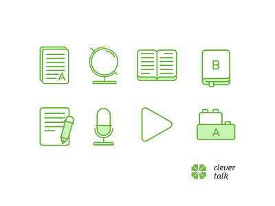 Icon set for "clever talk" 1