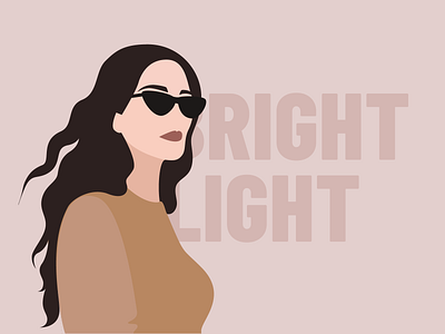 Brightl ight ilustration nature picture pink vector woman