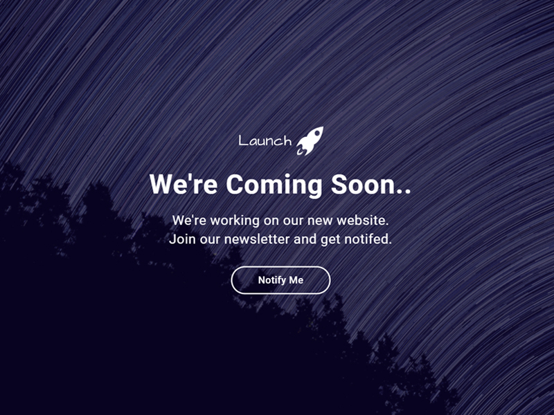 (Free Download) Launch Coming Soon HTML Template by Template Foundation