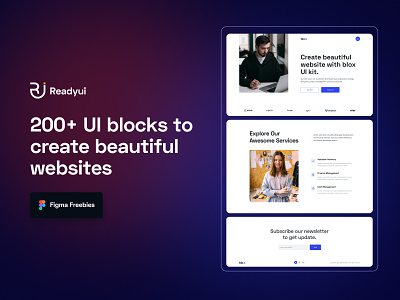 200+ UI blocks Figma File (Freebie)