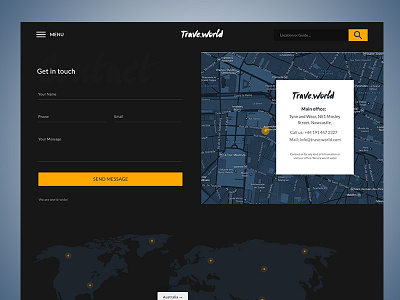 Trave.world Contact Page