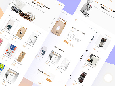 Coffee shop product pages coffee shop coffee shop website design idea e commerce landing page minimal design online shop product details product pages ui design web design