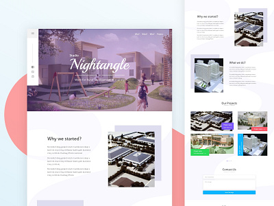Nightangle-Landing page best shot creative home page illustration landing page minimal design popular design trending