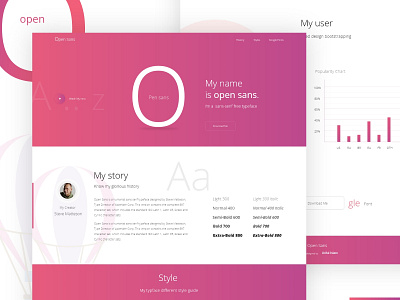 Open sans-conceptual landing page