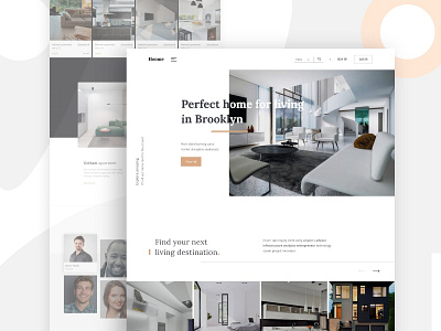 Hoome-explore page best shot creative design explore page homepage illustration minimal design popular design product page real estate trending design user interface web design