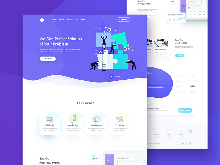 Agency Landing Page by Ariful Islam on Dribbble