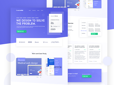 CreativeHub Agency V2 agency landing page app design creative design creative design illustration ios android landing page minimal design new popular trend trend 2019 user experience user interface web design