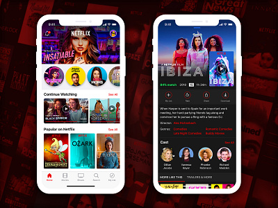 Netflix App Redesign app apple concept design films interface ios mobile movies netflix redesign shows tv ui ux