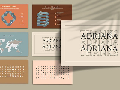 ADRIANA-Google Slide Template #9 app branding design graphic design illustration logo typography ui ux vector