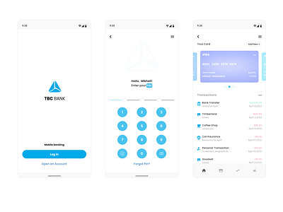 TBC Mobile Bank app bank banking figma fintech mobile tbc tbcbanking tbcmobile tbcmobileapp ui ux