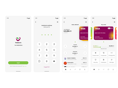 Terabank Mobile App app bank bankapp banking branding figma fintech mobileapp redesign terabank terabankapp terabankmobile terabankmobileapp ui ux