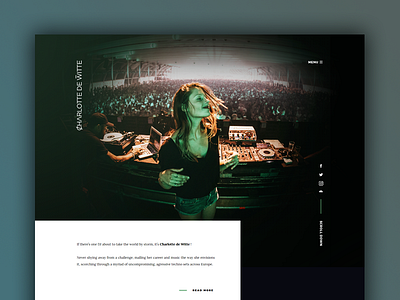 Charlotte De Witte Unsolicited Redesign charlotte de witte dance dj techno ui design unsolicited webdesign
