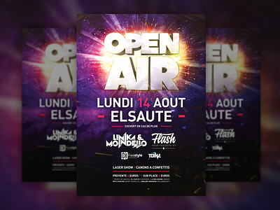 Open Air Poster edm festival open air party poster poster design
