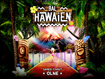 Bal Hawaien 2018 beach belgium flyer girls hawai party summer sun tiki