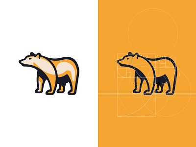 Bear animal bear bears brandidentity branding creative design flat design for sale geometric golden ratio grid identity logo mark sign symbol unused vector webdesign