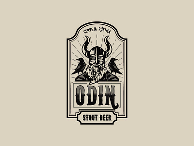 Logo proposal for a brewery beard brand identity brewery classic crows design emblem god odin helmet horns logo sign