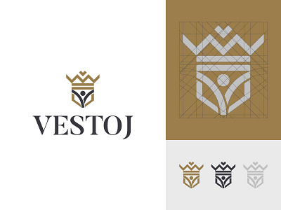 Logo design made for Vestoj. brand identity clothing clothing store crown emblem ghiteadesign logo logo inspiration man shield sign type