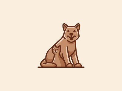 Dog & cat brand identity cat creative cute dog ghiteadesign logo pet puppy shiba inu symbol vector