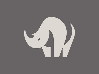 Rhino / logo animal brand identity branding creative drawing ghiteadesign graphic design icon logo logo sign mark minimal negative space logo rhino symbol