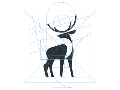 Deer / logo animal brand identity clean corporate identity creative deer emblem geometric ghitea design golden ratio grid logo logo designer logo inspiration logo sign mark negative space logo stag symbol vector