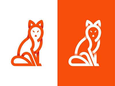 Fox animal brand identity clean corporate identity creative emblem fox geometric ghitea design graphic designer logo logo designer logo inspiration logo mark design logo sign mark symbol thick line fox vector web service branding