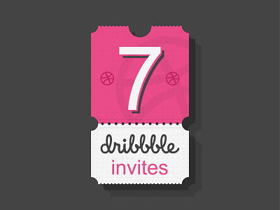 7 dribbble invites / giveaway card community draft dribbble dribbble player give giveaway hello dribbble illustration invitation invite join member seven