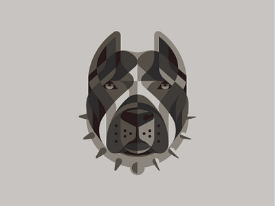 Pitbull animal clean collar creative dog dog face drawing emblem geometric geometrical ghitea design grid illustration logo logo inspiration logo sign mark pitbull symbol vector