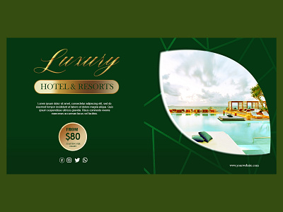 luxury resorts banner 3d animation branding graphic design logo motion graphics ui