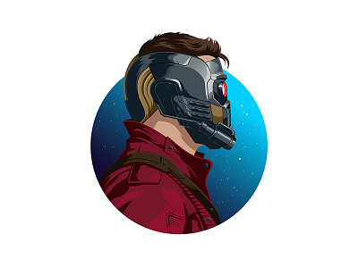 Starlord avengers character comic design fanart illustration marvel movie space starlord superhero vector