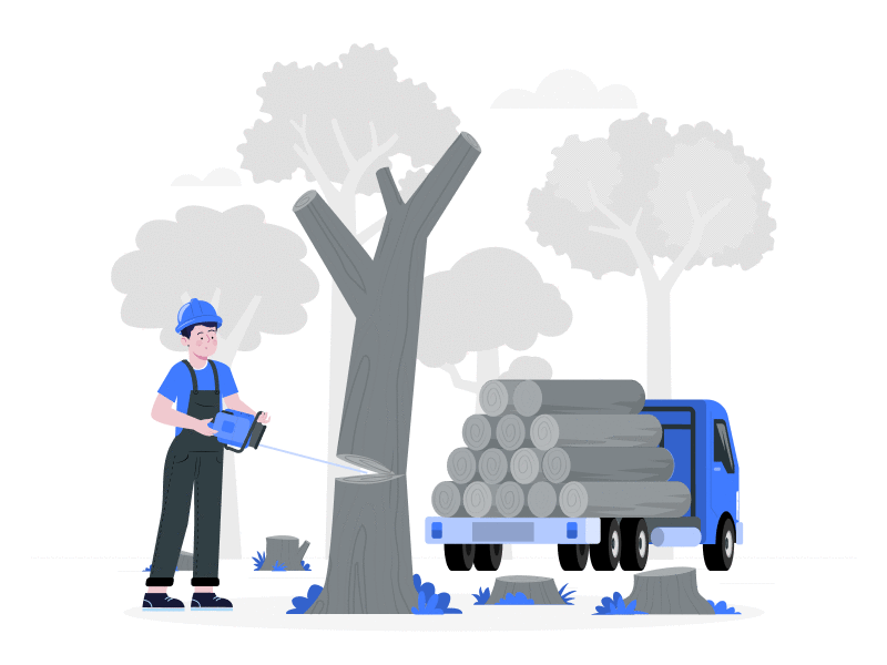 Tree cutter by Sandeep Jangir on Dribbble