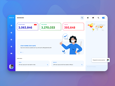 Covid 19 Dashboard covid 19 design ui website website design