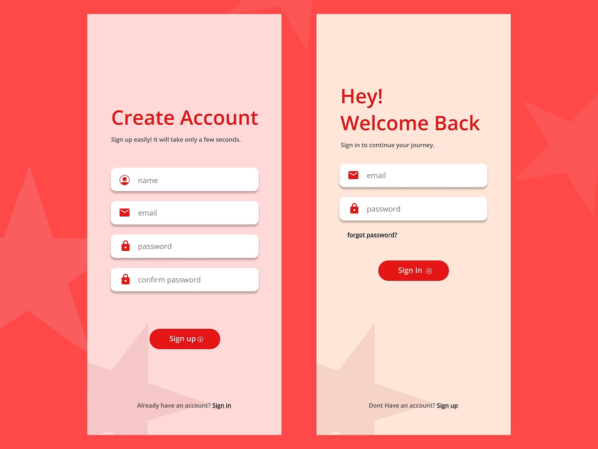 Minimal Sign Up/ Sign In form by Tanvir Hassan Rossi on Dribbble