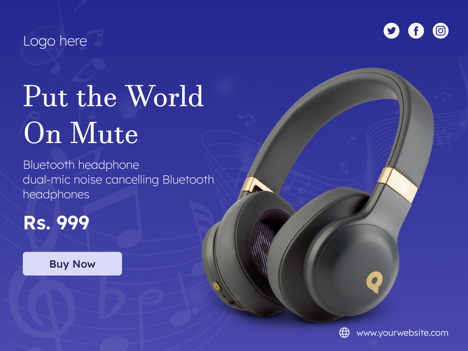 Headphone Advertisement by Krishna Mangukiya on Dribbble