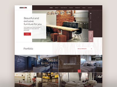 Dekori Website design furniture interface ui webdesign website
