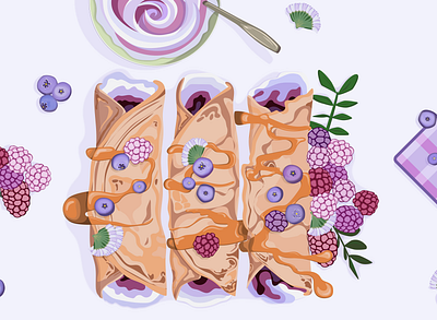 Delicious Pancakes delicious dessert food food illustration illustration pancake