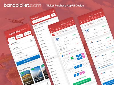 Ticket Purchase App UI Design | Created by Erdal Kurt app app design app template bus app bus ticket app design figma fly ticket app mobile mobile app mobile design ticket app travel ticket app ui ux