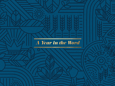 A Year In The Word // Part 1 hand drawn icon linear