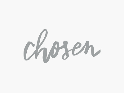 Chosen Logo & Textures // CHOSEN brand handlettering logo texture