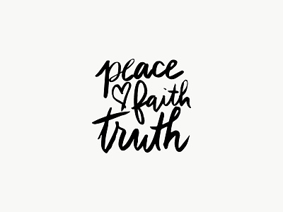 Peace, Love, Faithfulness // Galatians 5:22-23 brush lettering