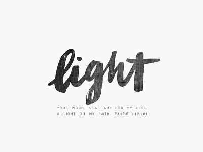 Light brush lettering verse